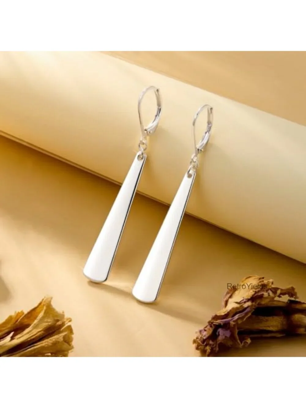 Silver Plated Leverback Dangle Earrings for Women Hypoallergenic